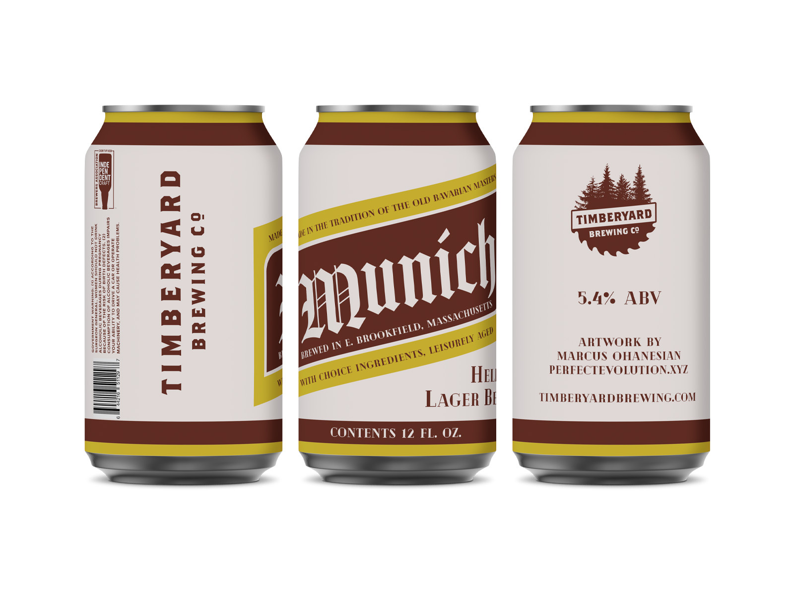 Example of Timberyard Brewing - Munich Helles Lager Can Design