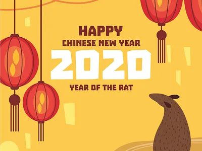 Chinese New Year 2020 2020 art chinese chinese new year illustration lillyput oddmie pertiwi vector illustration vectorart yodia