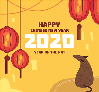 Chinese New Year 2020 2020 art chinese chinese new year illustration lillyput oddmie pertiwi vector illustration vectorart yodia