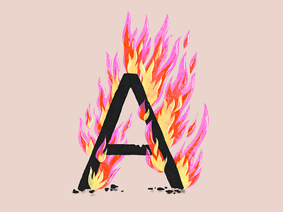 A is for AWARENESS 🔥 australia bushfire climate climate crisis coal drawing emergency fire flames hand drawn help illustration typography