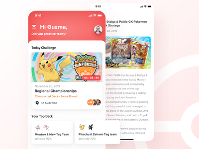 Pokemon TCG App app card card game deck game ios iphone mobile news pokemon pokemon go tcg tournament ui ui kit