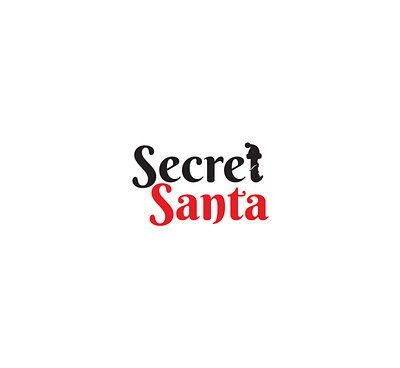 Secretsanta animation design illustration logo minimal typography