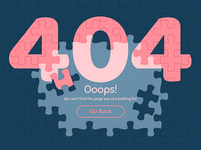 Daily UI 008 - 404 Page 008 404 404 error page 404 page daily ui daily ui 008 daily ui challenge dailyui dailyuichallenge design error error 404 error page puzzle render rendering typography ui userinterface website design