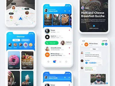 Rainbow Messenger design iphone messenger messenger app rainbow social app ui ui deisgn ux
