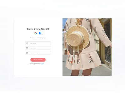 Create a New Account Design