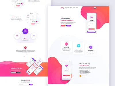 App Landing Page app home page app landing app landing page app ui app website clean design creative design gradient home page home page design landing page template ui ux web design