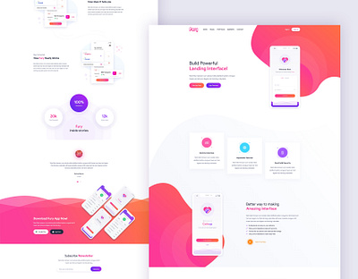 App Landing Page app home page app landing app landing page app ui app website clean design creative design gradient home page home page design landing page template ui ux web design