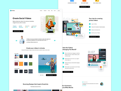 InVideo Landing Page 2019 app design homepage homepage design homepagedesign landing landing page concept landing page design landing page ui landing pages landingpage minimal page ui ux