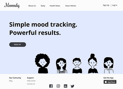 Mooody Landing Page