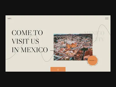 Mexico Landing Page brand brand identity branding button character clean concept creative cursor dailyui design flat landing page lettering menu mexico travel typography ui webdesign