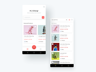 Product Search and Products List by Stores android app android app design branding clean ecommerce app icon illustration mobile app retail typography ui design ux design