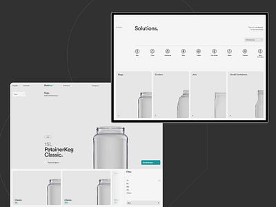 Petainer 3d black design grey minimal product tablet technology typography ui ux web web design website