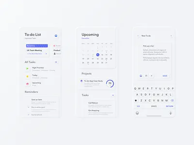 Neumorphism To-do App Concept app neumorphism todo app ui