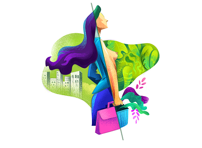Stay Green app illustration concept design digital arts green hope illustration natura new style style ui web illustration