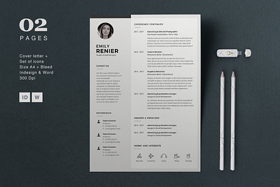 Resume Emily creative resume cv template design download free illustration logo modern modern resume professional resume resume cv resume template