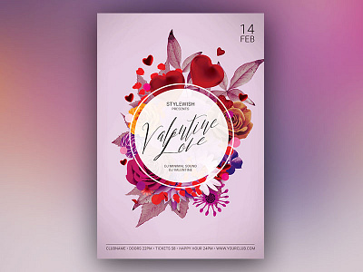 Valentine Love Flyer design download flyer graphic design graphicriver love loving passionate photoshop poster psd romance romantic sweet template valentine valentine day valentines day