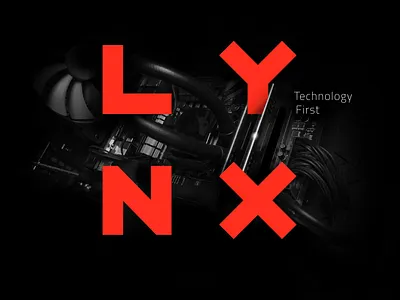 LYNX Technology First brand branding design computer identity design technology technology logo typography