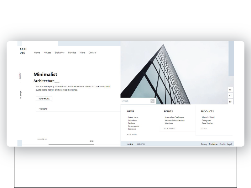 Digital Space: Architecture Concept app branding design minimal ui ux web website