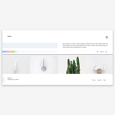 Loux Digital Creative Web Design Concept app branding design minimal ui ux web website