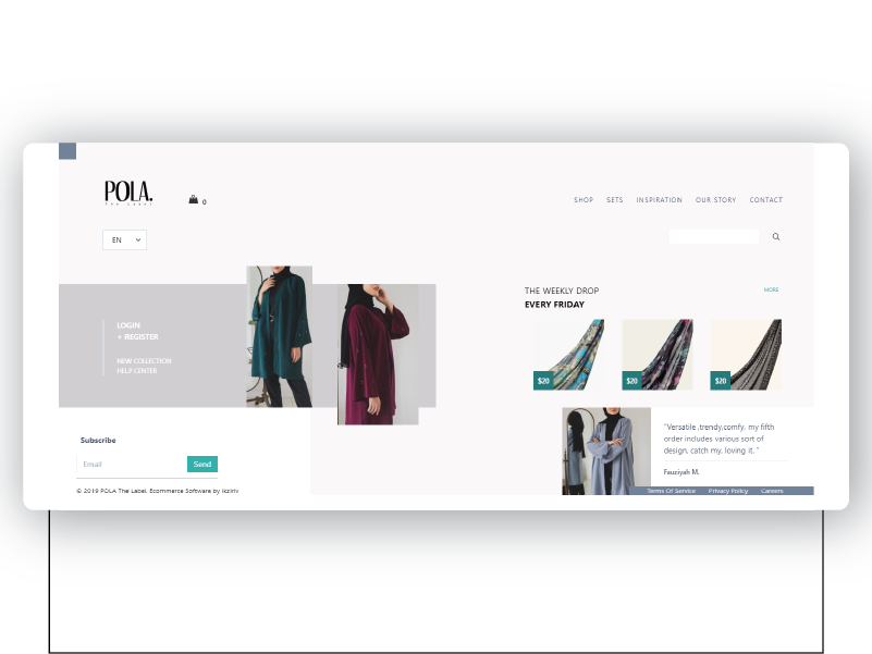 POLA — Minimalist Modest Fashion Concept app branding design ecommerce hijab landing page landingpage minimal ui uiux ux web web design webdesign website