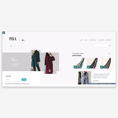Pola Hijab Store Web Design Concept app branding design minimal ui ux web website
