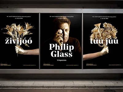 The Moravian Autumn anniversary classical music festival golden music philharmony photography poster typography