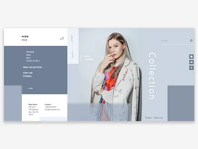 Hion Store Fashion Web Design Concept app branding design minimal ui ux web website