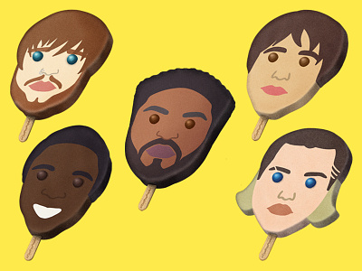 BROCKHAMPTON Popsicles bearface bearface caricature digital illustration digital portrait ice cream illustration pop art popsicle popsicles portrait