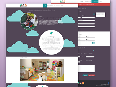 Site vitrine pour une maison d'assistantes maternelles 🌈👨‍👦 colorful desktop form homepage kids playful purple ui design webdesign website