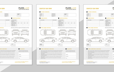 PDF Form Design - Car Valeting car design designer detail detailing form freelance iconography illustration print uk