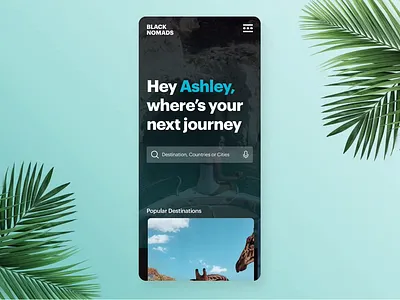 Black Travel App adventure african american app app design carousel gif principle principle app sketch travel travel app ui ux video web design