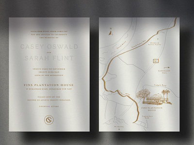 The Oswald's Wedding cs logo cs monogram illustration logo logodesign map design sc logo sc monogram wedding wedding invitation wedding invite