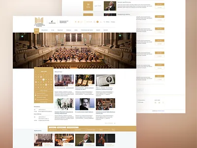Philharmonic website branding design flat menu bar philharmonic ui ux vector web webdesig website