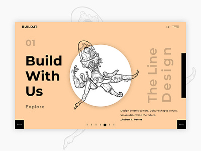 Build.IT branding design flat typography ui ux web website website design