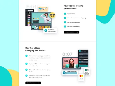 InVideo Landing Page Scroll design features features page landing page landing page concept landing page design landing page illustration landing page template landing page ui landing page ui design landingpage scroll second scroll sections ui ui design ux