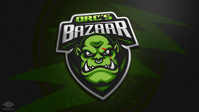 Orc s Bazaar logo project esports gaming graphic logo logotype mascot mascot logo sport sports vector