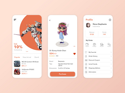 Action Figures App 🤖 action figure action figure app app app design design ecommerce ecommerce app flat game game app gundam mobile mobile app toy toy app toys ui ui ux ui design ux