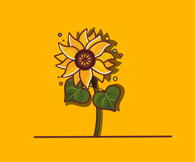 sunflower animation design flat graphics design icon illustration illustrator logo typography vector