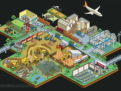 Materials Matter: Rare Earths Infographic. The Restart Project cityscape climate change detail electronics environment environmental graphic green illustration illustrator infographic infographics isometric map maps phones pixel art recycling technology vector