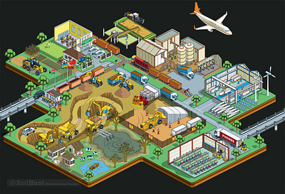 Materials Matter: Rare Earths Infographic. The Restart Project cityscape climate change detail electronics environment environmental graphic green illustration illustrator infographic infographics isometric map maps phones pixel art recycling technology vector