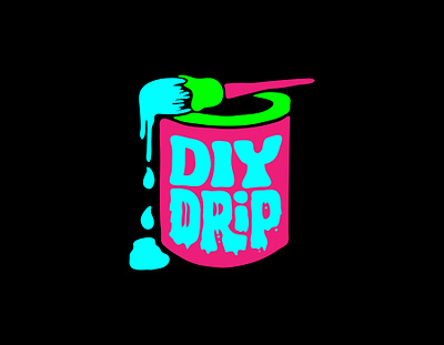 DIY Drip artist artistic clientwork design digitalart diy hand drawn handlettering jerryokolo lettering logodesign logotype logotypedesign logotypedesigner neon painter painting procreate typography