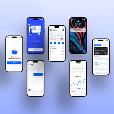 MoneyMate - AI driven financial app ai app app design dashboard design finance fintech landing page mobile product product design ui ux webapp