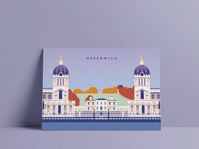 University of Greenwich architecture art building design flat geometric geometry greenwich illustration london print