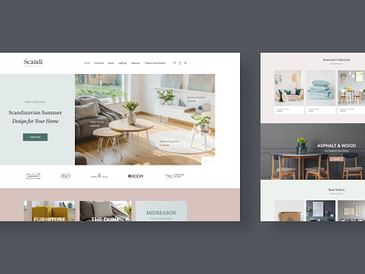 Furniture Shop decor design furniture scandinavian shop typography ui ux web website