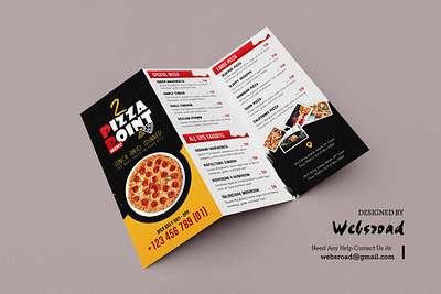 Blumax Restaurants Tri-Fold Menu Template ads advertising agency brand identity branding broucher business creative creative design event food hotel menu menu card pizza pizza menu restaurant restaurant branding stylish