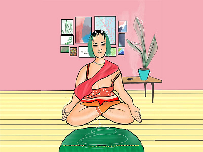 Early Morning Yoga characterdesign digital art digital draw digital drawing digital illustration digital painting digitalsketch drawing challenge drawings illüstration illüstrations procreate procreate art sketching