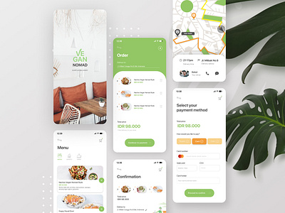 Vegan Nomad App bali branding design mobile app design ui user experience user interface ux vegan