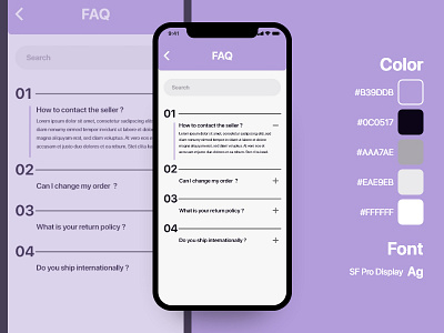 FAQ design faq minimal mobile ui ui ux ui design ui designer ux designer