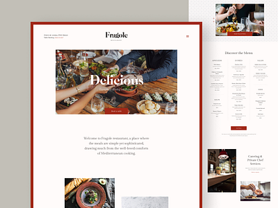 Restaurant Landing Page cafe design food landing restaurant typography ui ux web website