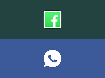Facebook X Whatsapp brand branding design facebook flat graphic design logo logo a day logo challenge logo design logo designer logo inspiration logo mark logo mashup logo parody logos parody rahalarts whatsapp